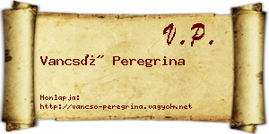 Vancsó Peregrina névjegykártya